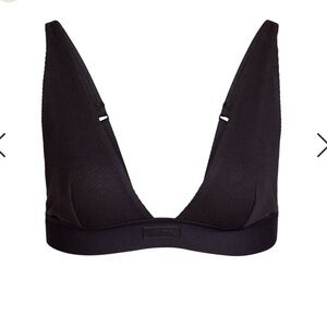 Skims rib knit PLUNGE BRALETTE size 2x black NWT